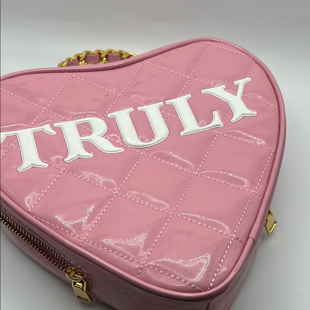 TRULY Pink Heart-Shaped Mini Bag and Key Chains